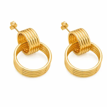 Brinco Cinco Fios Ouro 18k