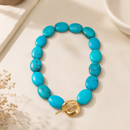 Choker Pedra Natutal Turquesa