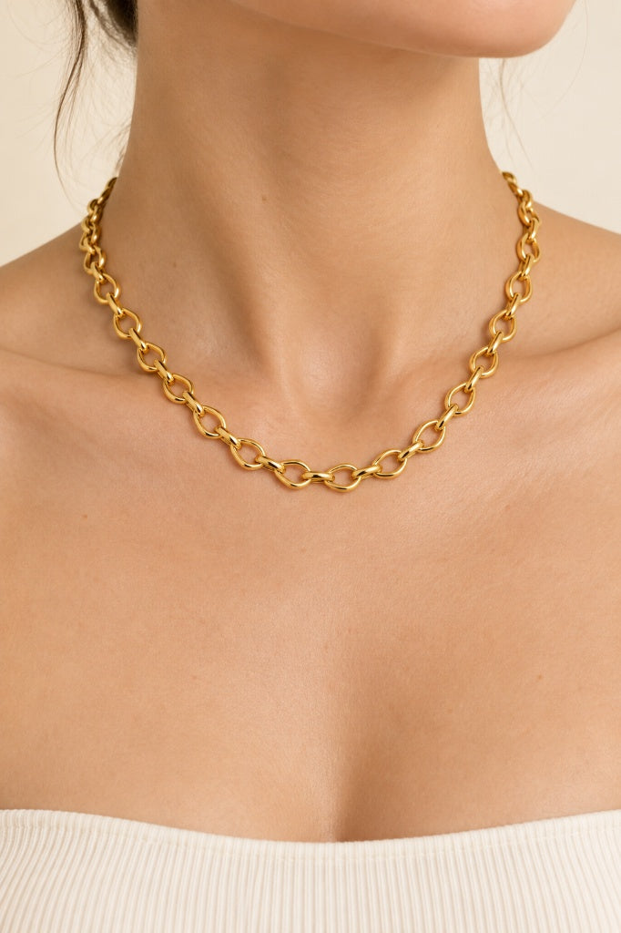 Corrente Elo Gota P Ouro 18k