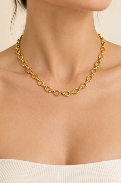 Corrente Elo Gota P Ouro 18k