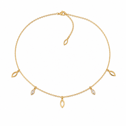 Choker Cartier Losango Vazado com Losango Zircônia Ouro 18k