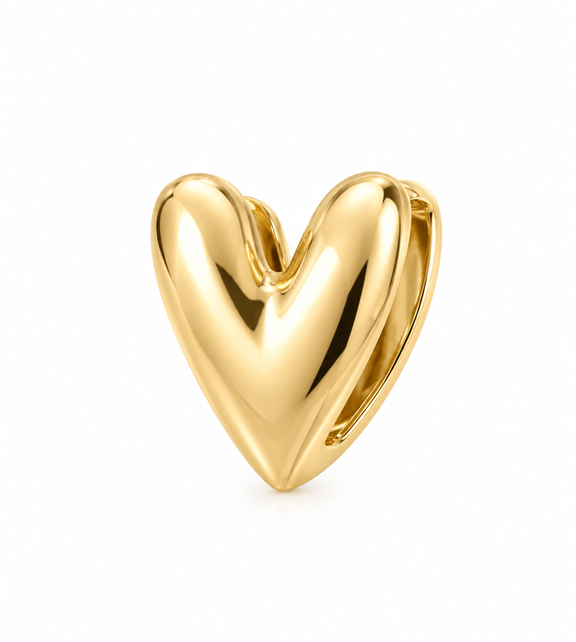 Pingente Coração Liso Ouro 18k