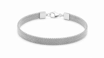 Pulseira Laminada Elo Malha Prata 925