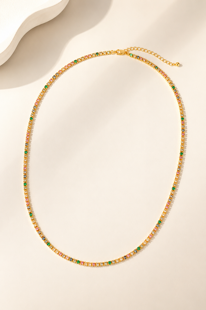 Colar Riviera Colorful Ouro 18k