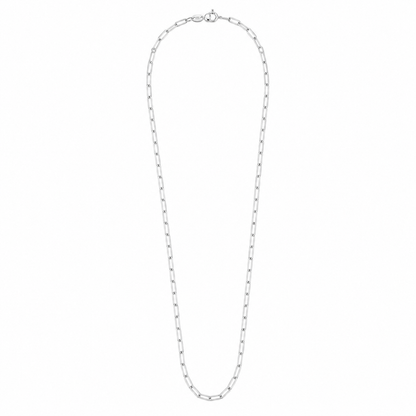Corrente Masculina Cartier Alongado Prata 925