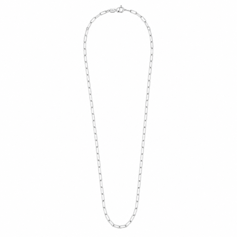 Corrente Masculina Cartier Alongado Prata 925