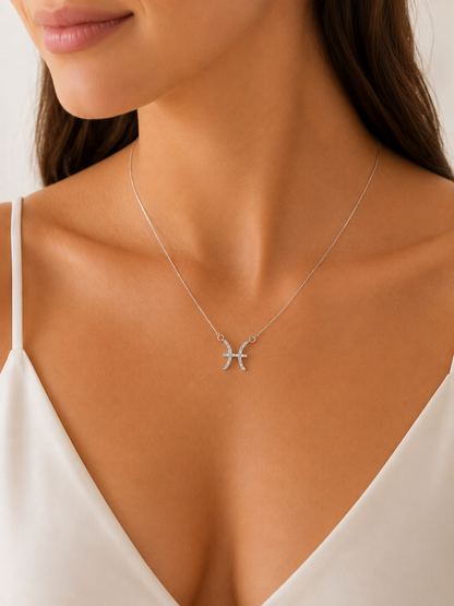 Colar Signo Peixes Prata 925