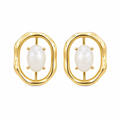 Brinco Portofino Madre Pérola Ouro 18k