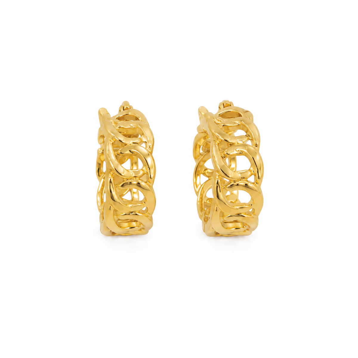 Brinco Argola Infinito Lisa Ouro 18k