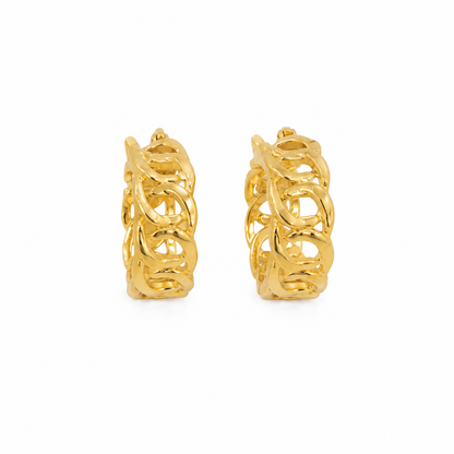 Brinco Argola Infinito Lisa Ouro 18k