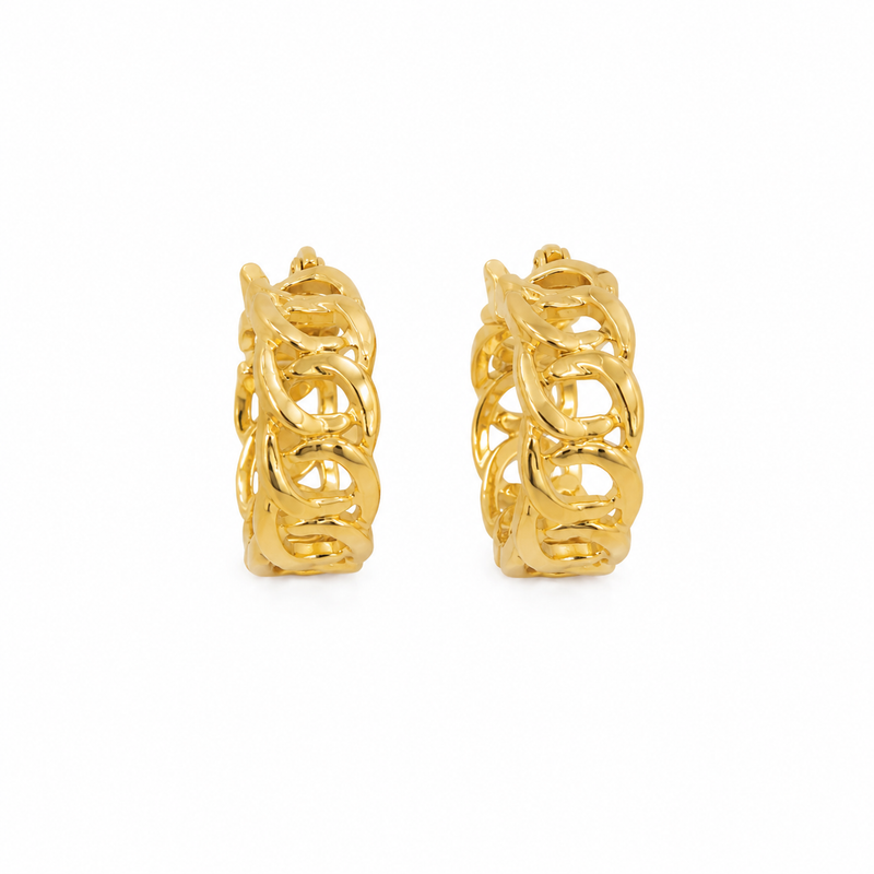 Brinco Argola Infinito Lisa Ouro 18k