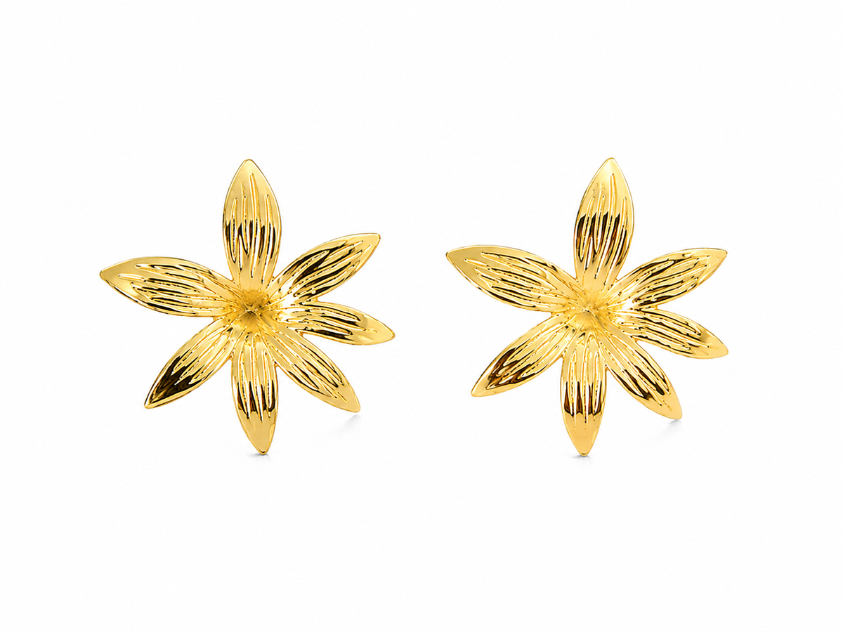Brinco Flor Radiante Ouro 18k