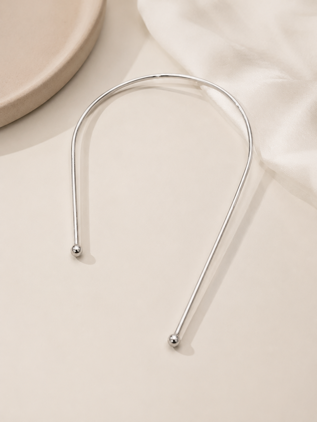 Choker Aro Basic Ròdio Branco
