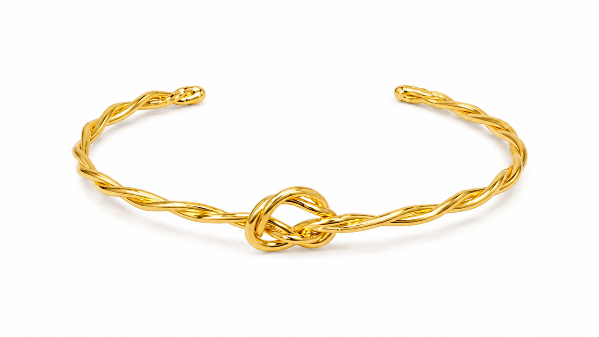 Bracelete Trançado Infinito Ouro 18k