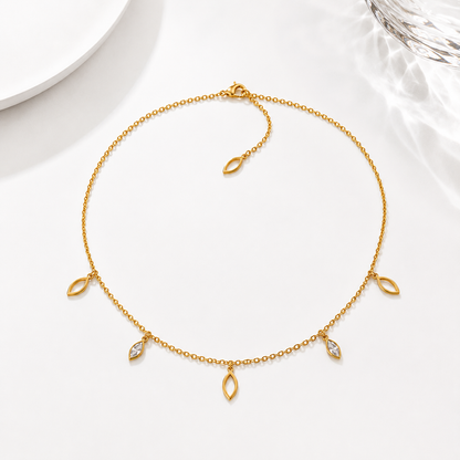 Choker Cartier Losango Vazado com Losango Zircônia Ouro 18k