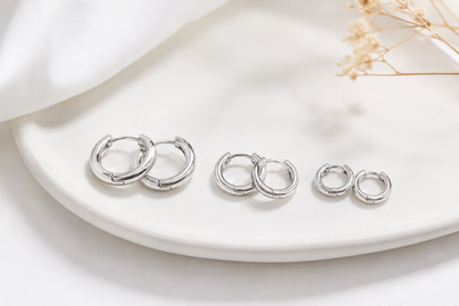 Brinco Trio Argola Arredondada Diamante
