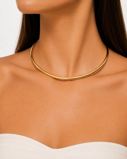 Choker Aro Liso 5,6MM Ouro 18k