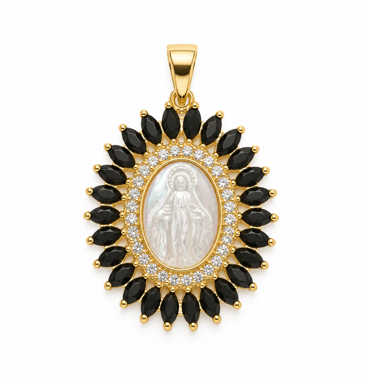 Pingente Madre Pérola Oval Ouro 18k