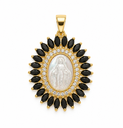 Pingente Madre Pérola Oval Ouro 18k