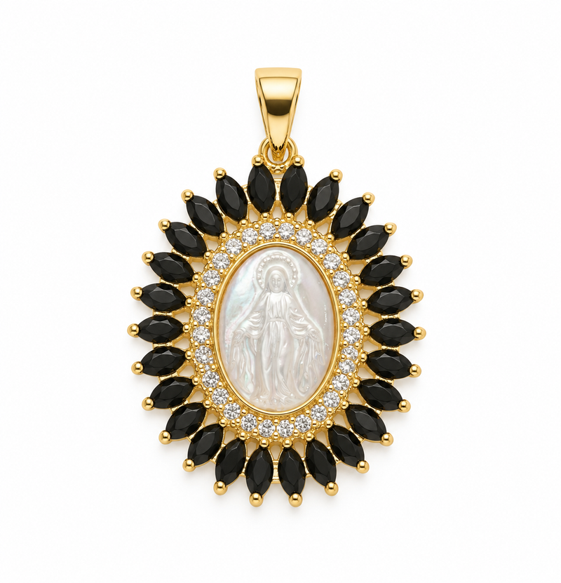 Pingente Madre Pérola Oval Ouro 18k