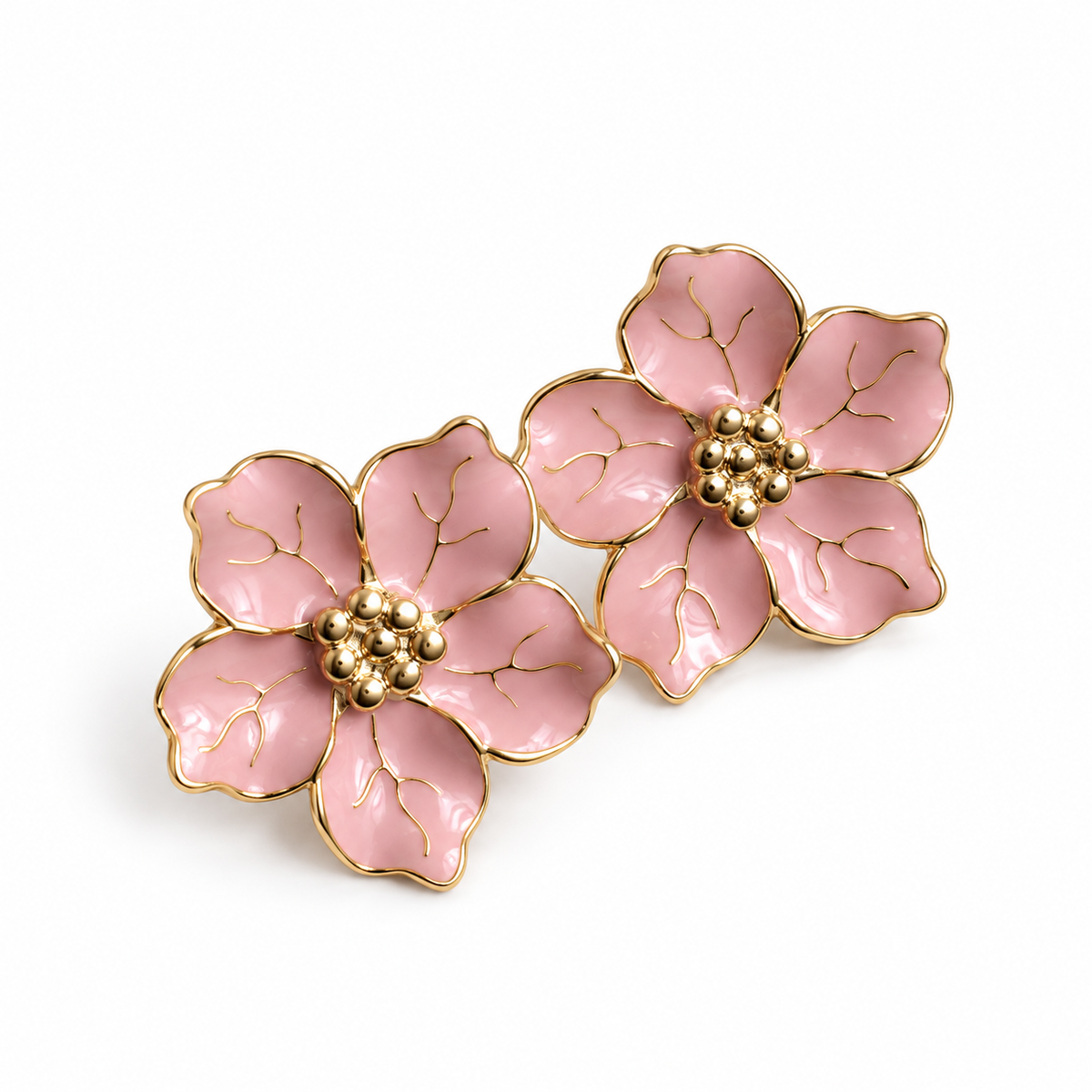 Brinco Flor Serena Ouro 18k