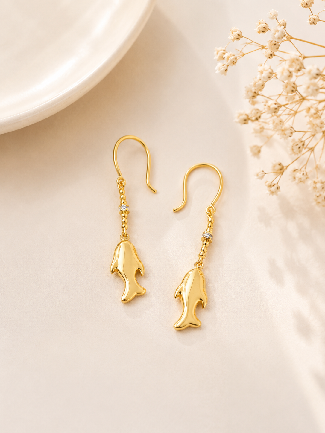 Brinco Encanto Peixe Ouro 18k