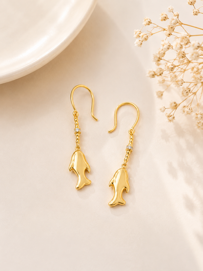 Brinco Encanto Peixe Ouro 18k