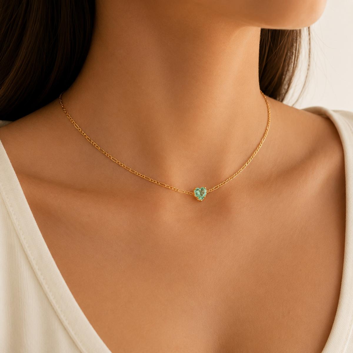Choker 3x1 Turmalina Ouro 18k