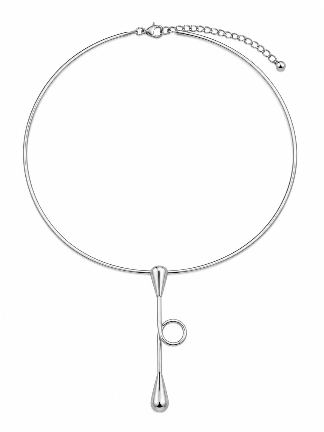 Scarlat SKU 15093 foto 1 | Aro com Pingentes Fio Orgânico Ródio Branco