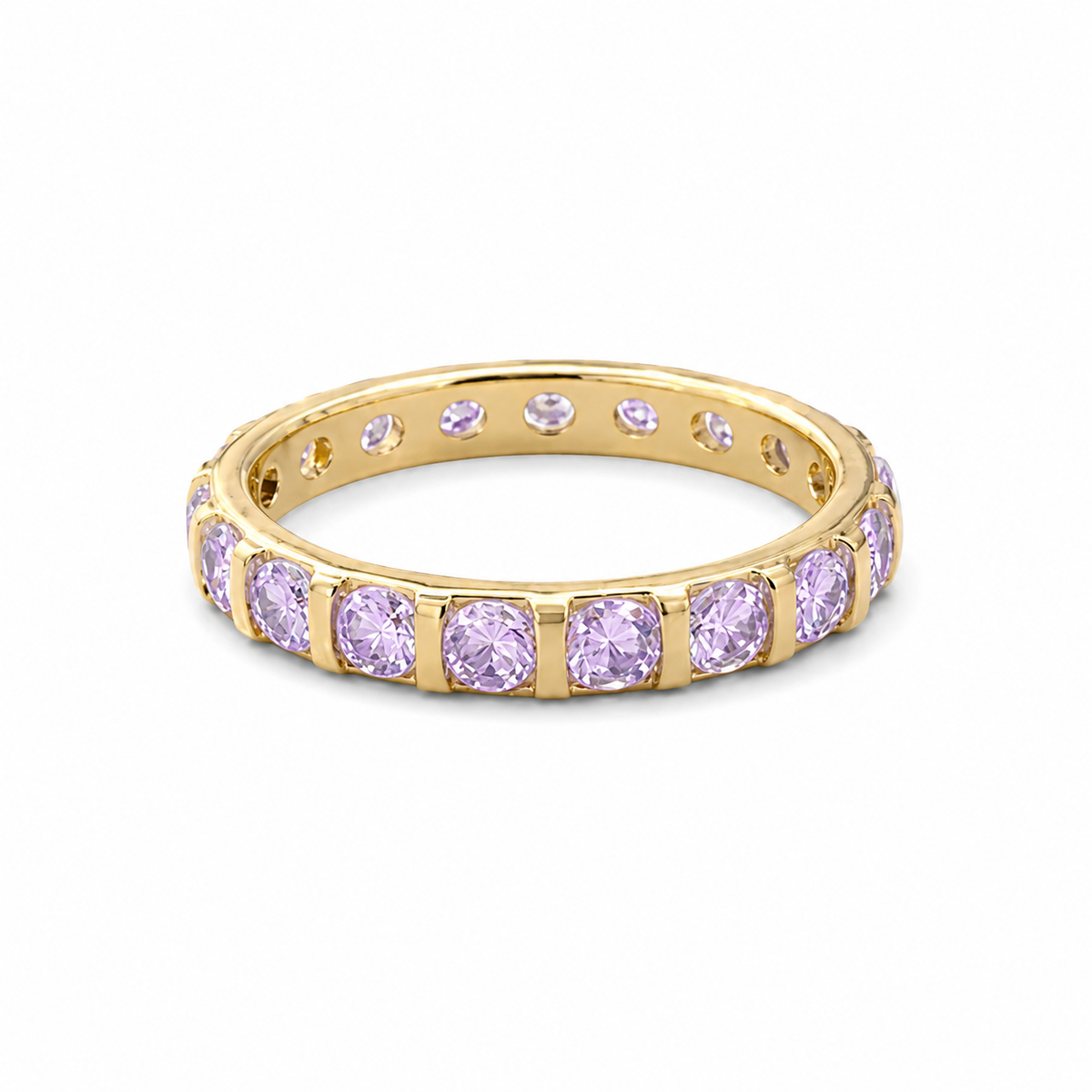 Anel Rainbow Ametista Ouro 18k