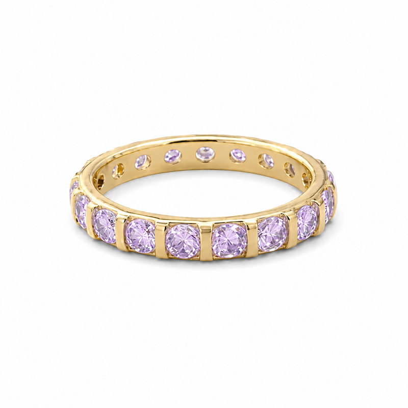 Anel Rainbow Ametista Ouro 18k