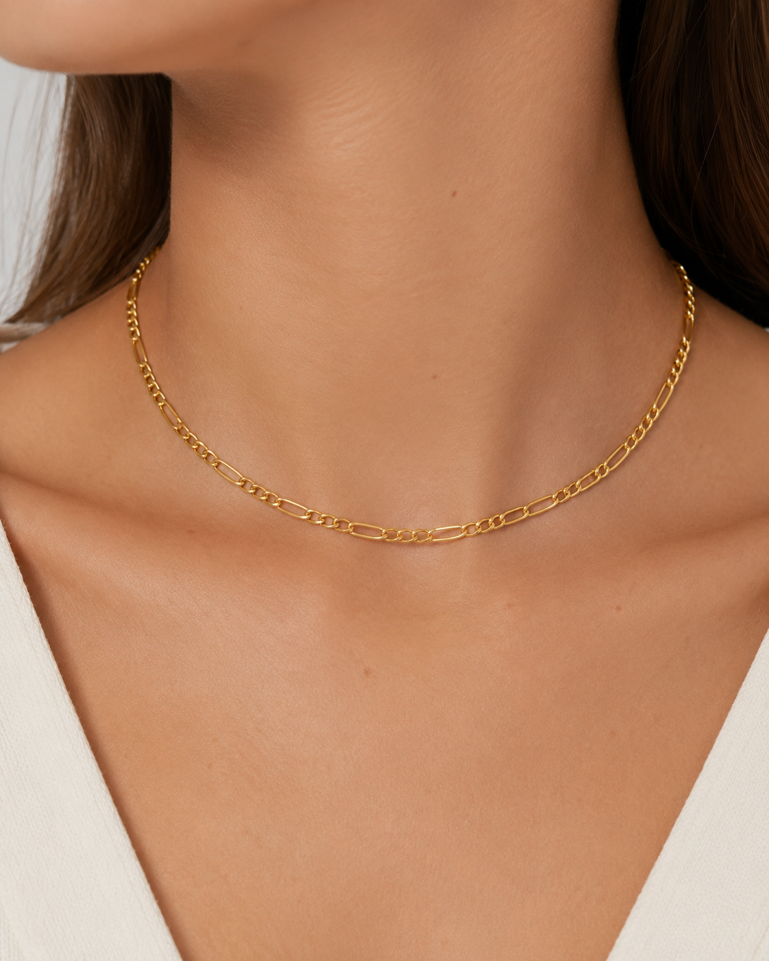 Choker Elo 3x1 Ouro 18k