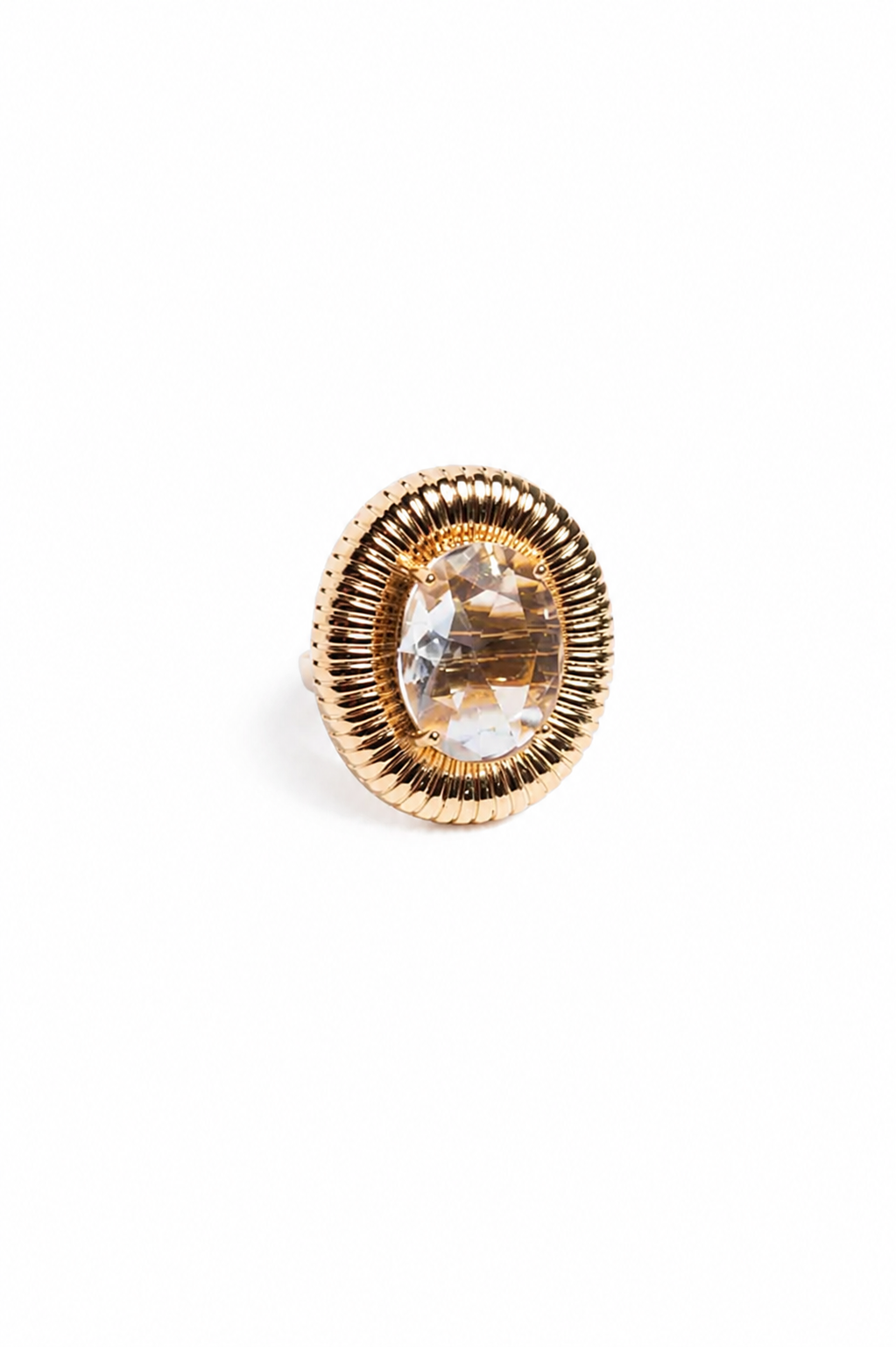 Anel Aura Imperial Cristal Ouro 18k