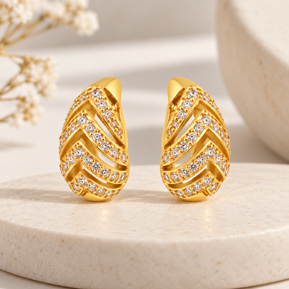 Brinco Zara Gota Aberta M Ouro 18k