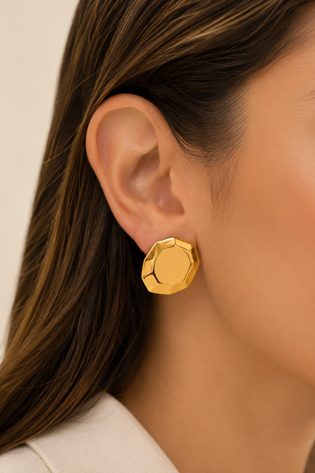 Brinco Facet Gold Ouro 18k