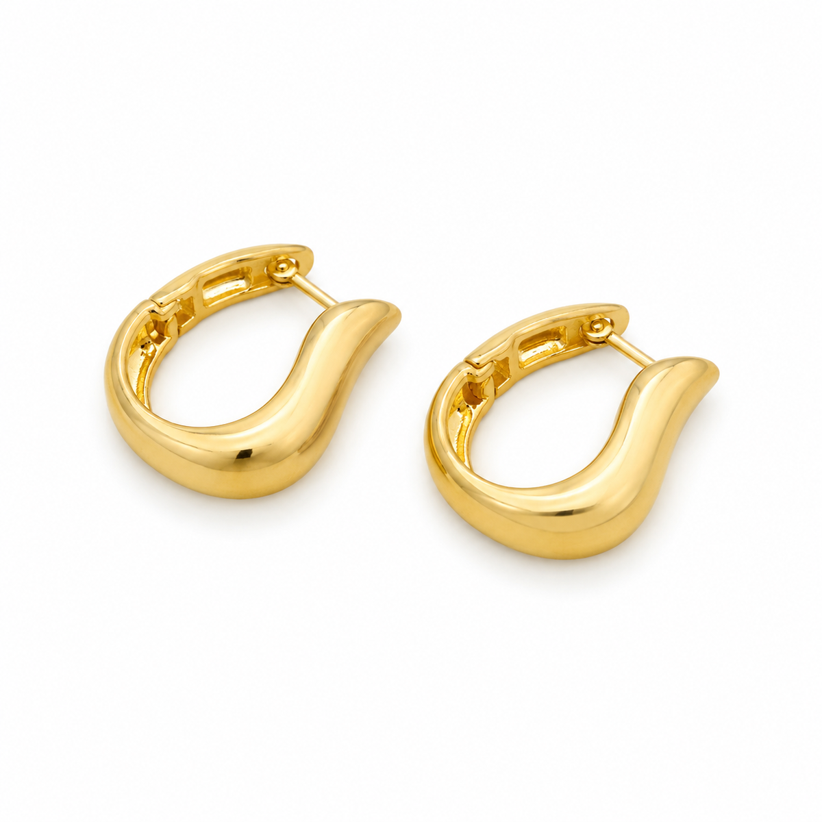 Brinco Argola Gota Torcida MontClair Ouro 18k
