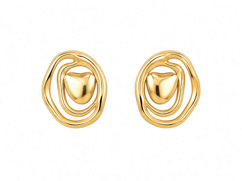 Brinco Contorno Ouro 18K