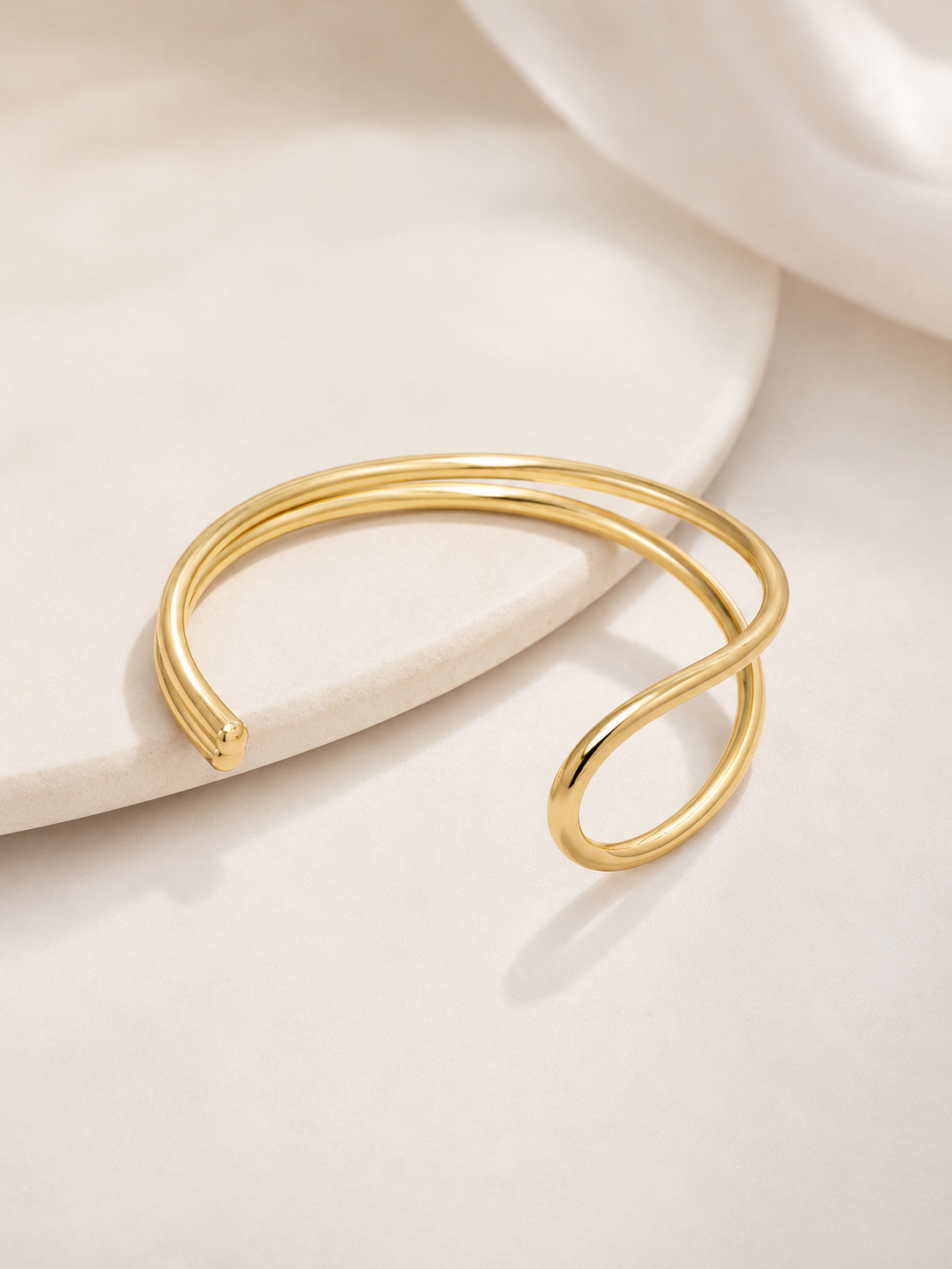 Bracelete Duplo Gota Ouro 18k