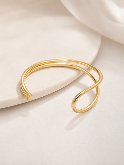 Bracelete Duplo Gota Ouro 18k