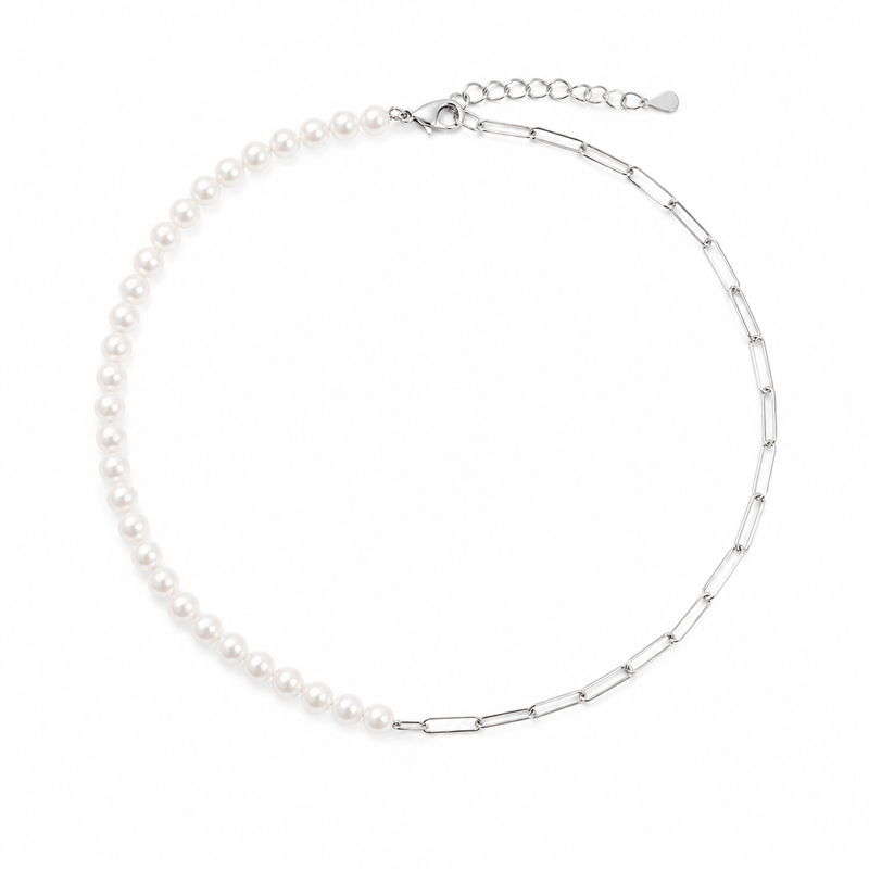Colar Mix Vintage Pérolas Cartier Prata 925