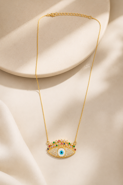 Colar Olho Grego Collor Ouro 18k