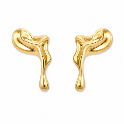 Brinco Orgânico Gota Ouro 18k