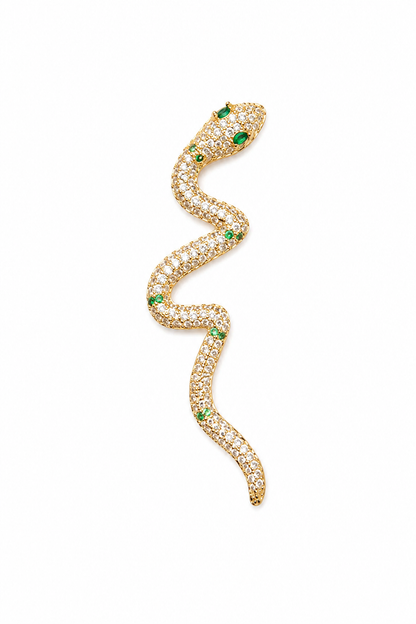 Pingente Cobra Cravejada Ouro 18k