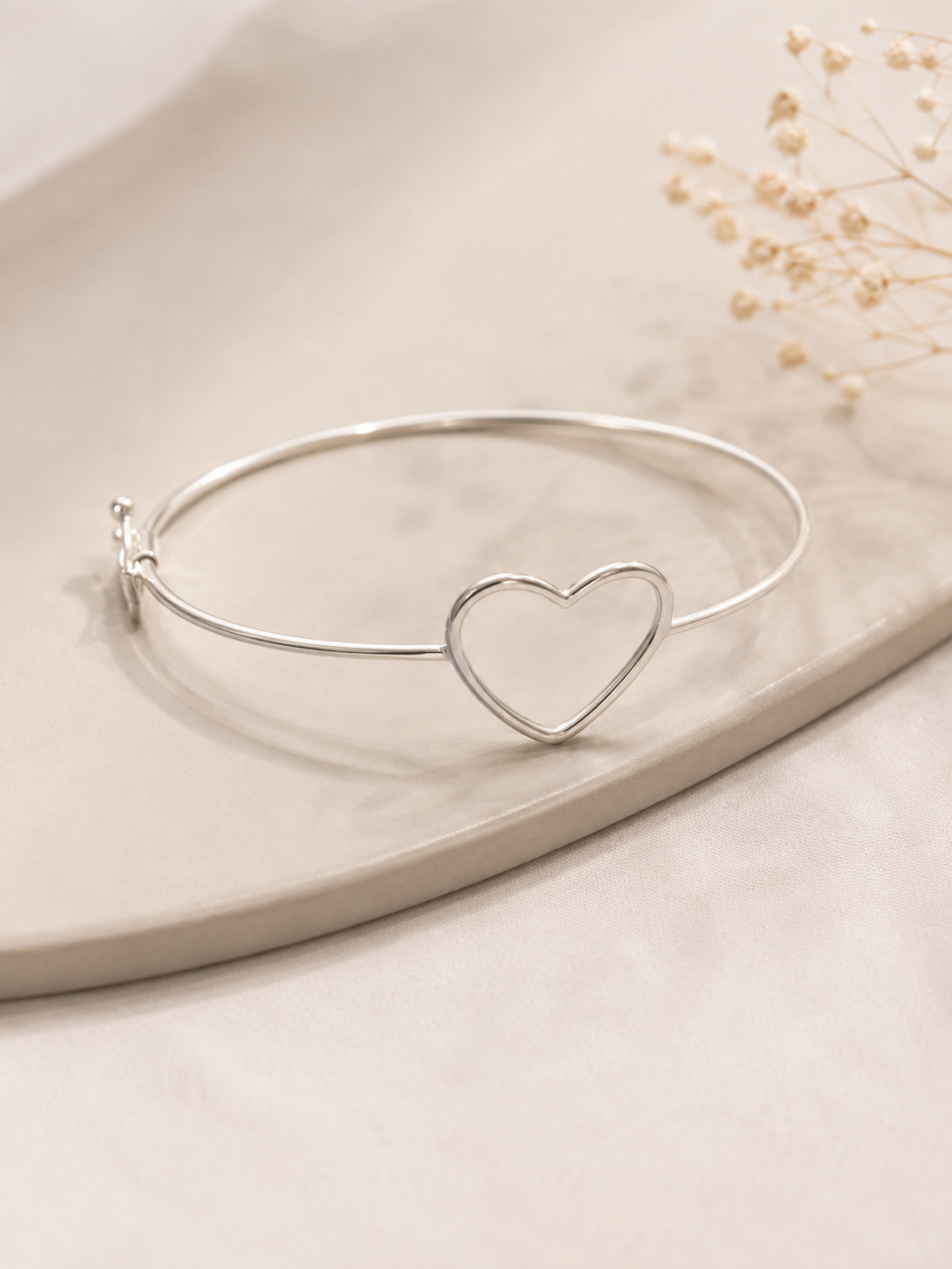 Bracelete Coração Prata 925