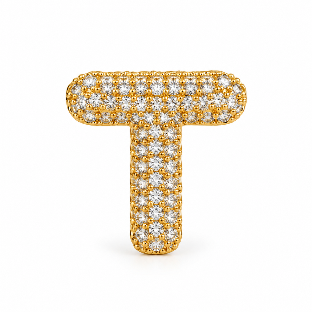 Scarlat SKU 15122 foto 1 | Pingente Letras Puffers Cravejadas Ouro 18k