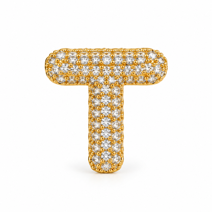 Scarlat SKU 15122 foto 1 | Pingente Letras Puffers Cravejadas Ouro 18k