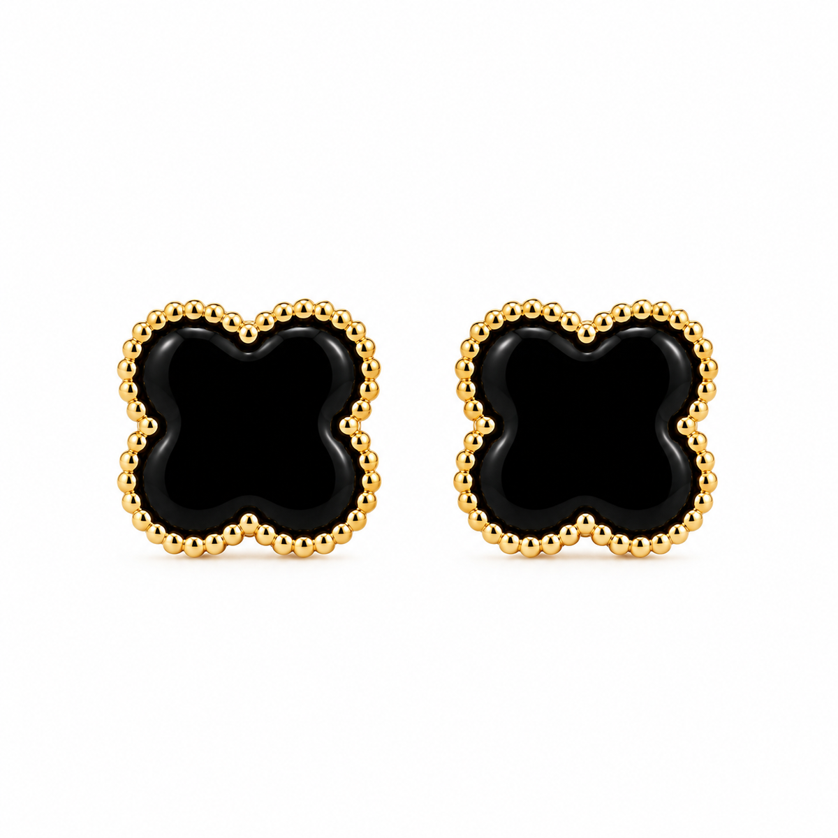 Scarlat SKU 15296 foto 1 | Brinco Inspiração Trevo Pequeno Puffer Ouro 18k