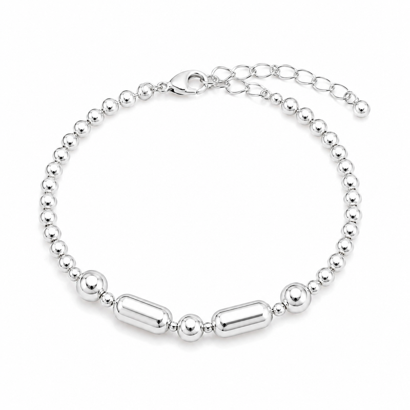 Pulseira Formas Geométricas Ródio Branco