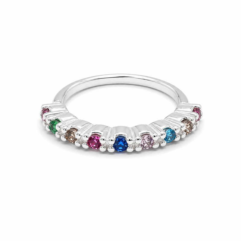 Piercing Argola Micro Zircônia Full Collor Prata 925
