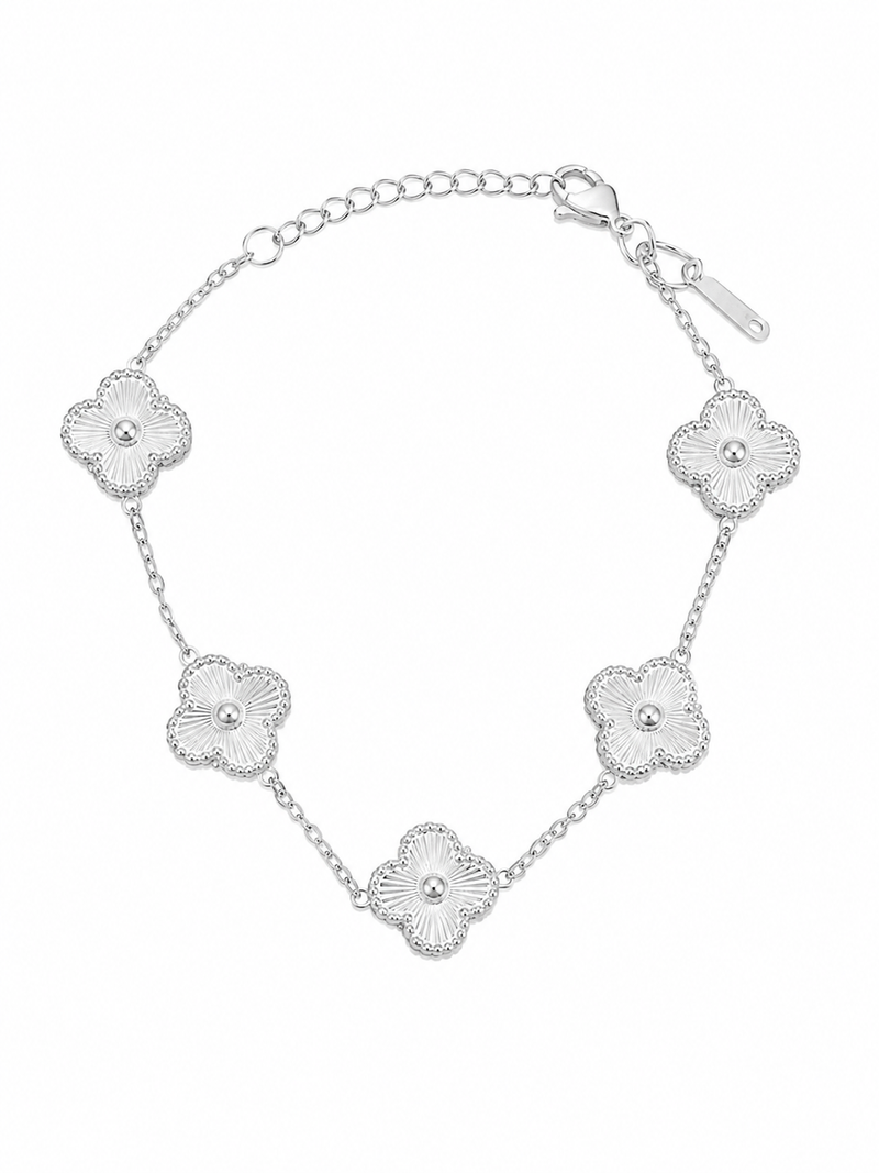 Pulseira Aço Inox Inspiração Van Cleef